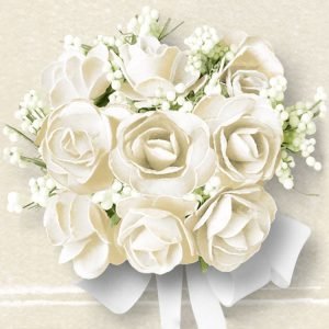 Lunch Napkin - WHITE Roses