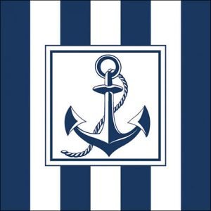 Lunch Napkin - Anchor BLUE