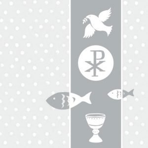 Lunch Napkin - First Communion SILVER