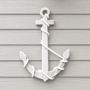 Lunch Napkin - Wooden Anchor WHITE