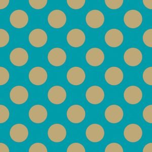 Lunch Napkin - Big Dots PETROL/GOLD