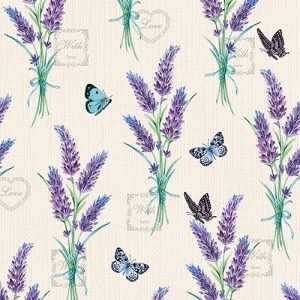 Lunch Napkin - Lavender With Love CREAM