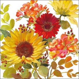 Lunch Napkin - Sunny Flowers CREAM
