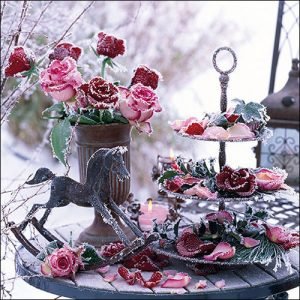 Lunch Napkin - Frozen Roses