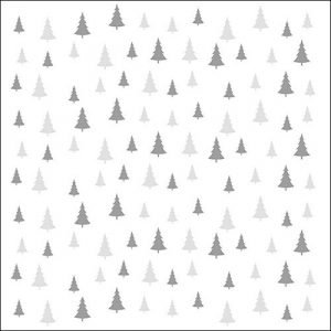 Lunch Napkin - Trees All Over GREY/SILVER