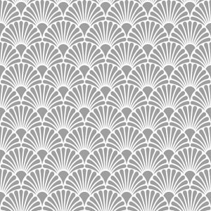 Lunch Napkin - Art Deco SILVER-WHITE