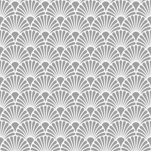 Cocktail Napkin - Art Deco SILVER/WHITE