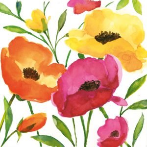 Lunch Napkin - Aquarell Poppy