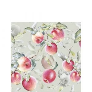 Cocktail Napkin - Fresh Apples GREEN
