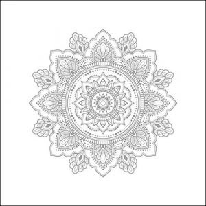 Lunch Napkin - Mandala Silver