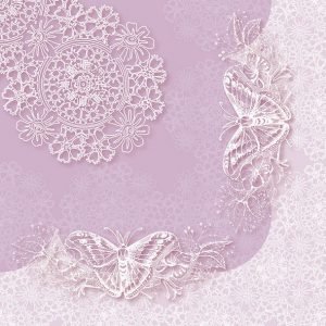 Lunch Napkin - Butterfly Lace LILAC