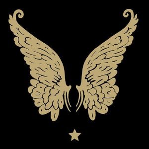 Lunch Napkin - Wings Black/Gold
