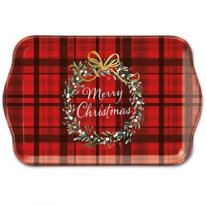 TRAY - Christmas Plaid RED (13 x 21 cm)
