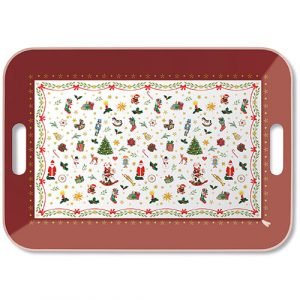 TRAY - Ornaments All Over RED (33 x 47 cm)