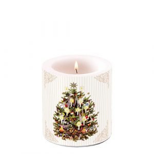 Candle SMALL - X-Mas Tree CREAM