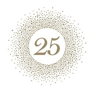 Lunch Napkin - 25th Birthday GOLD