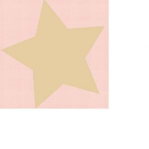 Cocktail Napkin - Large Star GOLD on PINK