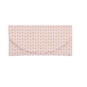 Glasses Case - Gold Dots on PINK (SLIM/FOLDABLE)