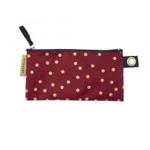 Pencil Bag - Gold Dots MAROON