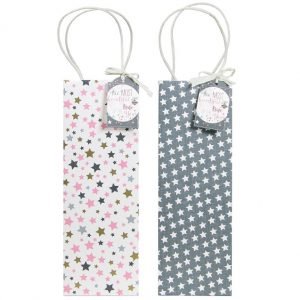 Gift Bag (Wine) - Christmas Stars (2 pc set)