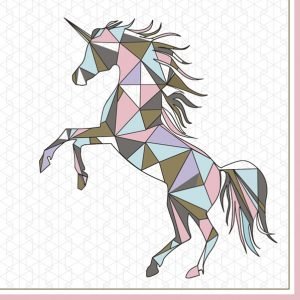 Lunch Napkin - Graphic Wild Unicorn