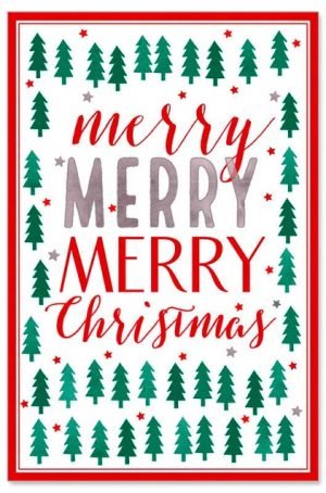 Greeting Card (Christmas) - 3D Merry Merry Christmas (Lenticular)