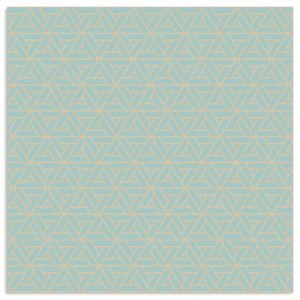 Lunch Napkin - Geo Pattern BLUE-GOLD