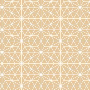 Lunch Napkin - White Geo-Pattern Design on GOLD