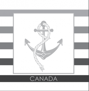 Lunch Napkin - Silver Anchor