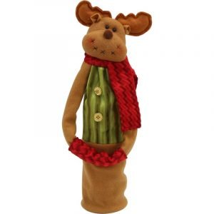Wine Bottle Covers - Reindeer BROWN NOSE