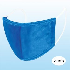 Face Mask - Blue (Adult) - 2 PACK