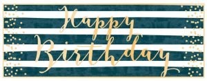 LONG Greeting Card (Birthday) - Modern Stripes