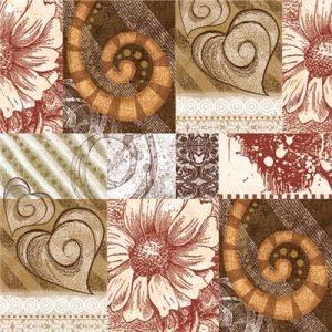 Lunch Napkin - Graphic Mosaic BROWN