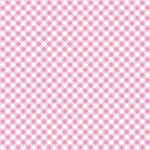 Lunch Napkin - Diagonal PINK Check