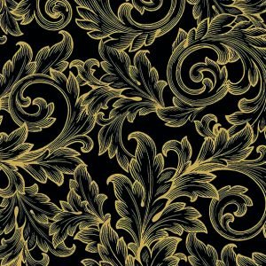 Lunch Napkin - Baroque Gold/Black