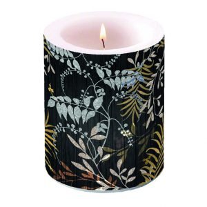 Candle LARGE - Luxury Leaves BLACK