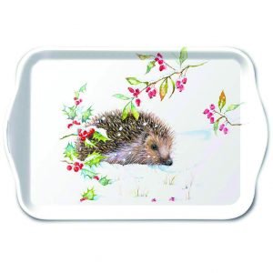 TRAY - Hedgehog In Winter (13 x 21cm)