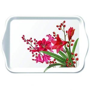 TRAY - Christmas Bouquet WHITE (13 x 21cm)