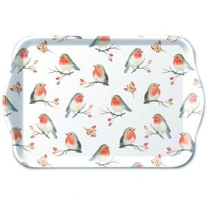 TRAY - Robin Family (13 x 21cm)