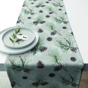 TABLE RUNNER (Cotton) - Pine Cone All Over