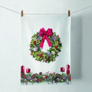 Kitchen Towel - Bow On Wreath