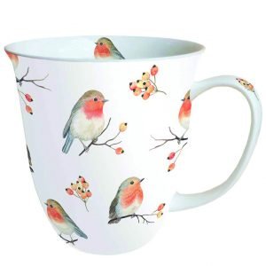 MUG (Fine Bone China) - Robin Family (400 mL)