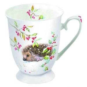 MUG (Fine Bone China) - Hedgehog In Winter (250 mL)