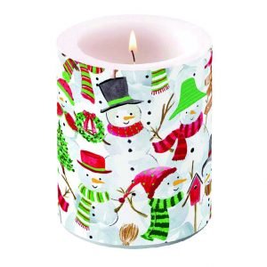 Candle LARGE - Snowman Party