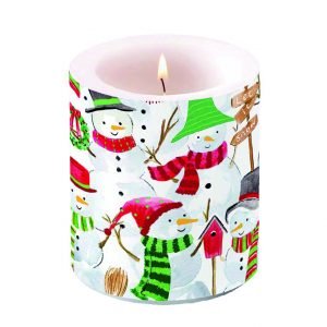 Candle MEDIUM - Snowman Party