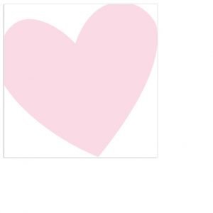 Cocktail Napkin - Big Heart PINK