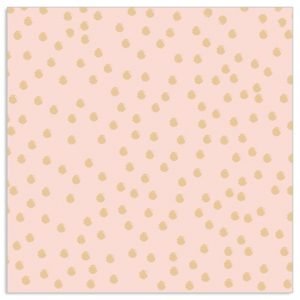 Lunch Napkin - Gold Dots on PINK