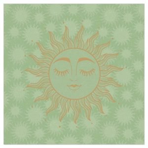 Lunch Napkin - Sleepy Sun GREEN