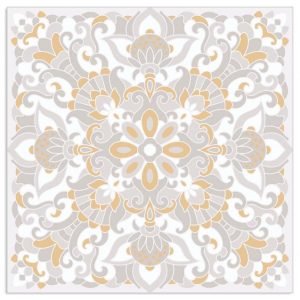 Lunch Napkin - Beautiful Tile GREY