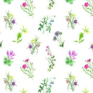 Cocktail Napkin - Mixed Flowers White